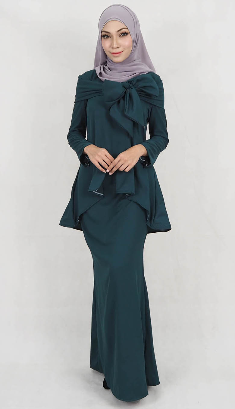 SW5181 Fashion Baju Kurung (Plus Size) Emerald Green