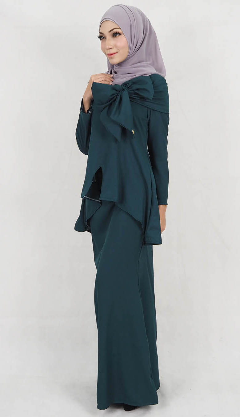 SW5181 Fashion Baju Kurung (Plus Size) Emerald Green