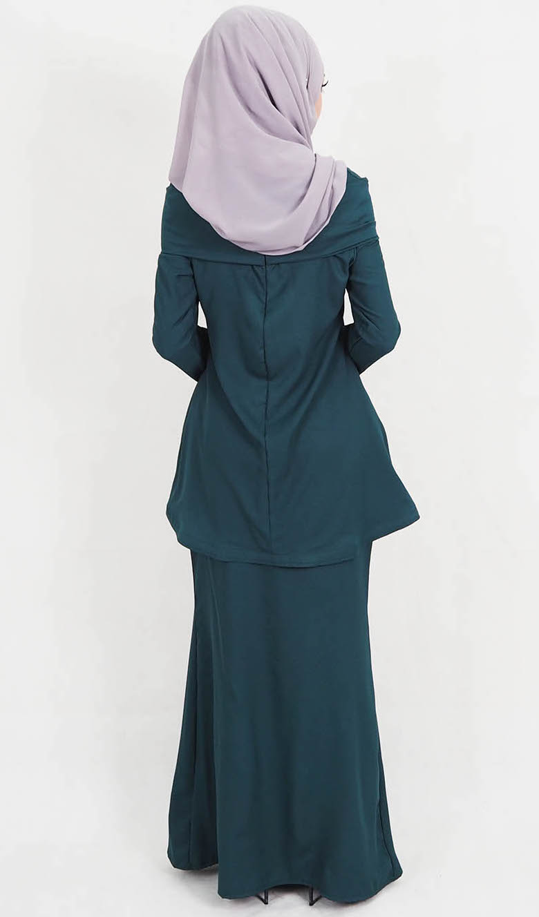 SW5181 Fashion Baju Kurung (Plus Size) Emerald Green