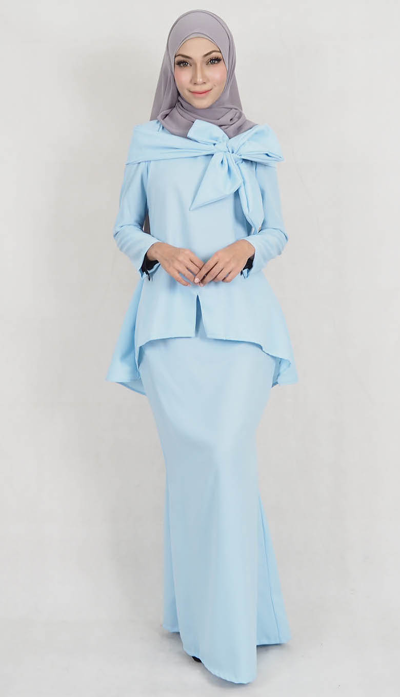 SW5181 Fashion Baju Kurung (Plus Size) Light Blue