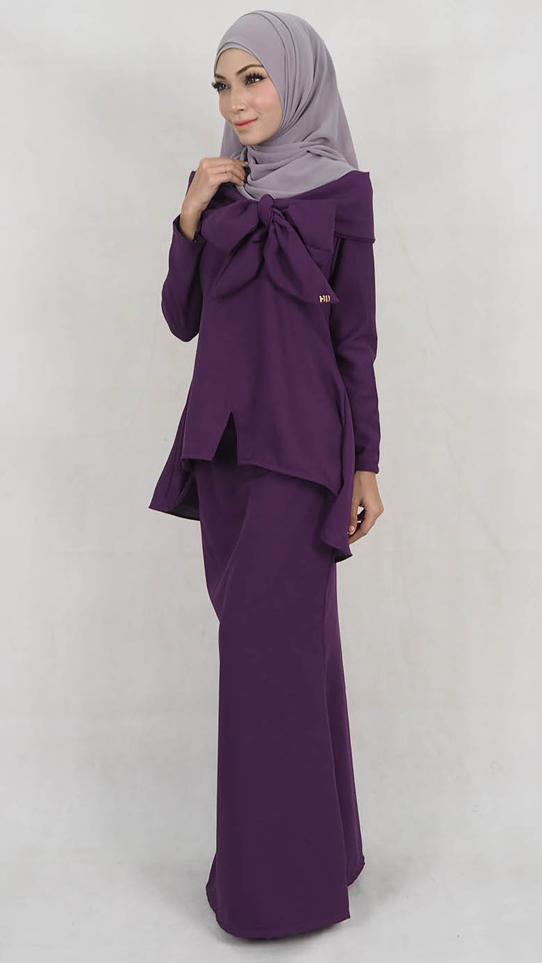 SW5181 Fashion Baju Kurung (Plus Size) Purple