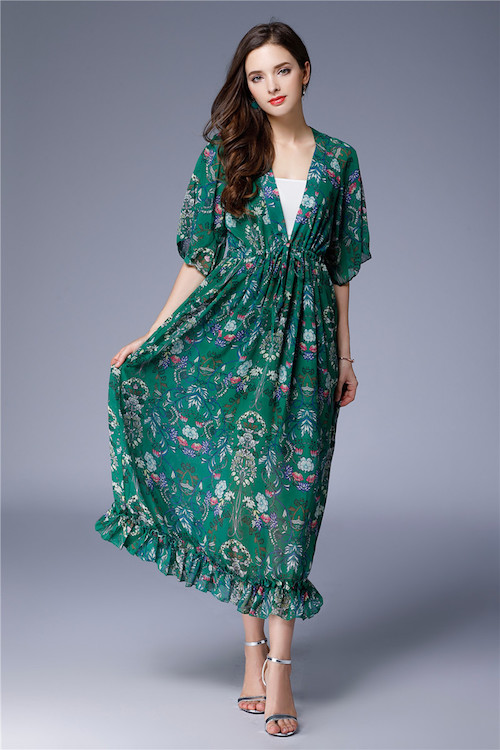 ZL772 Charming Dress Green