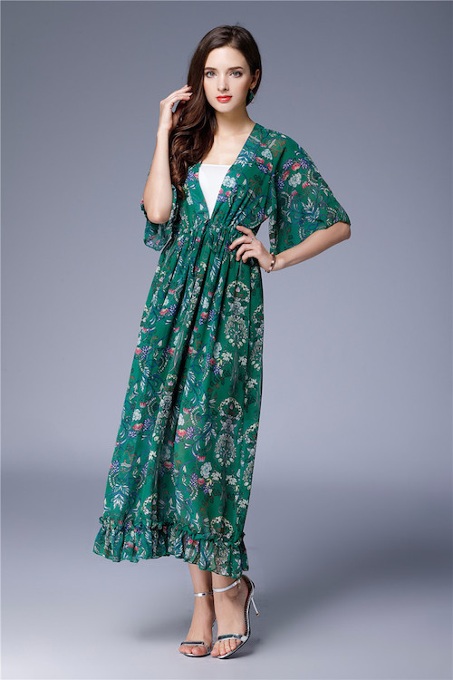 ZL772 Charming Dress Green