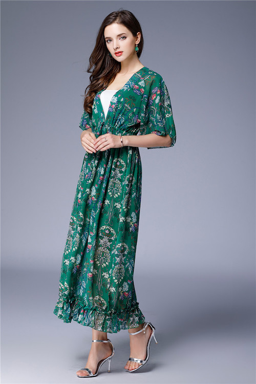 ZL772 Charming Dress Green