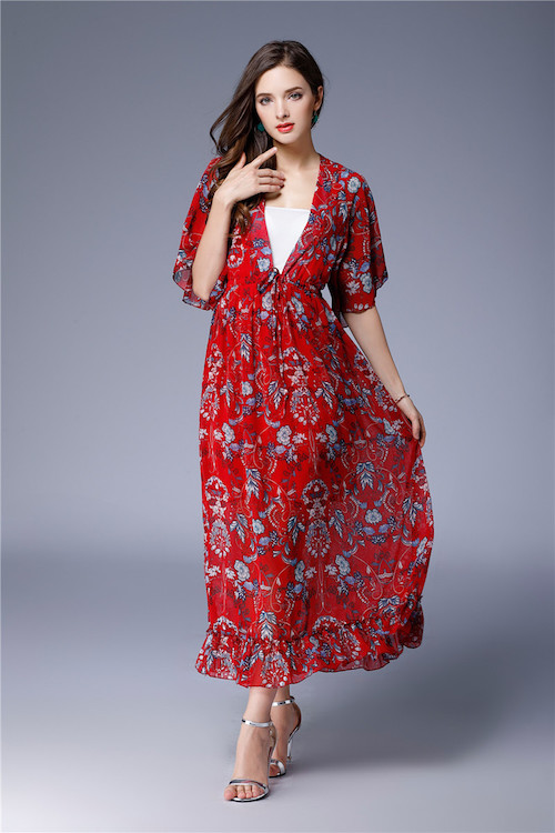 ZL772 Charming Dress Red