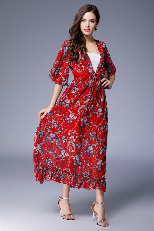 ZL772 Charming Dress Red