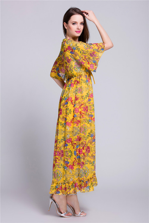 ZL772 Charming Dress Yellow