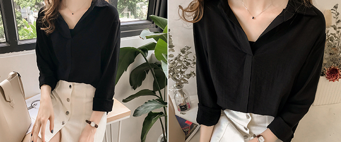 ZL783 Fashion Blouse Black