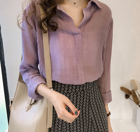 ZL783 Fashion Blouse Purple