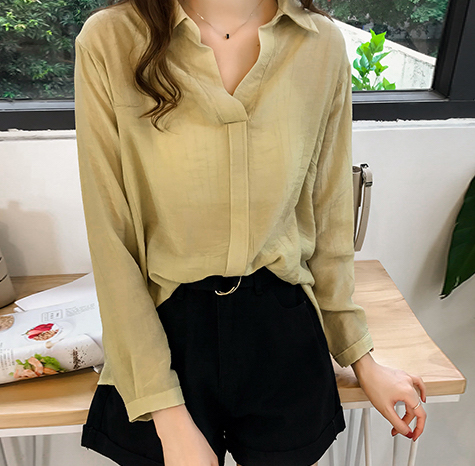ZL783 Fashion Blouse Yellow