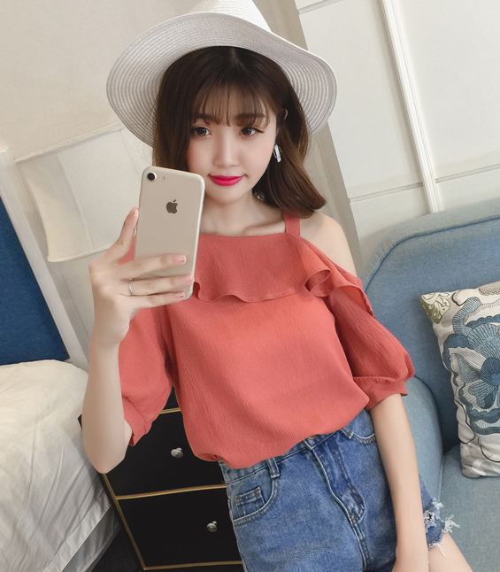 ZL784 Trendy Blouse Red
