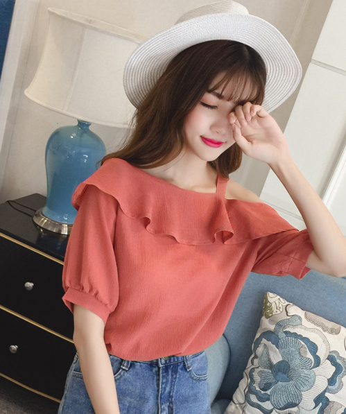 ZL784 Trendy Blouse Red