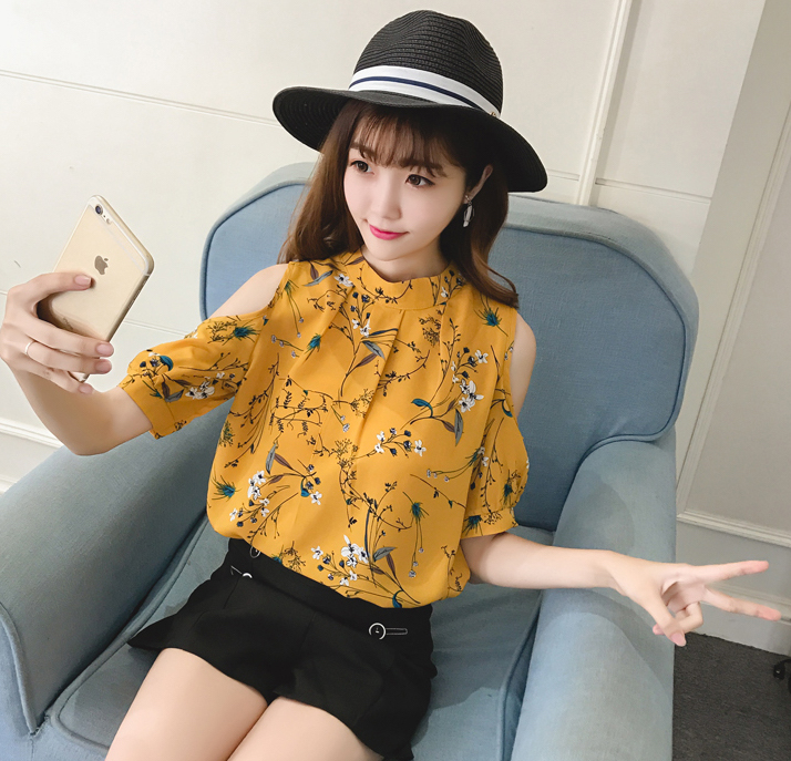 ZL785 Floral Blouse Yellow
