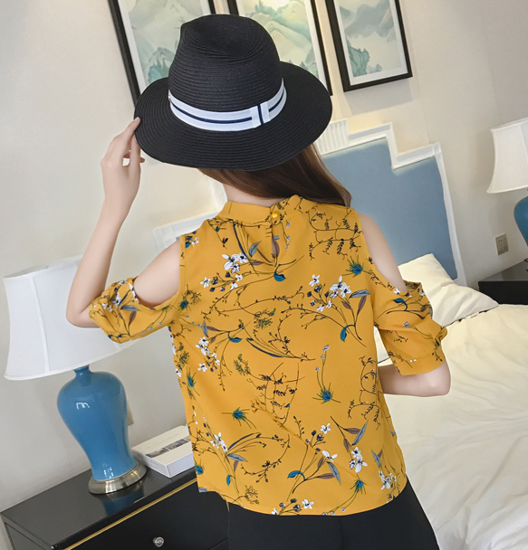 ZL785 Floral Blouse Yellow