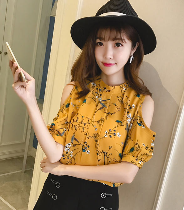 ZL785 Floral Blouse Yellow