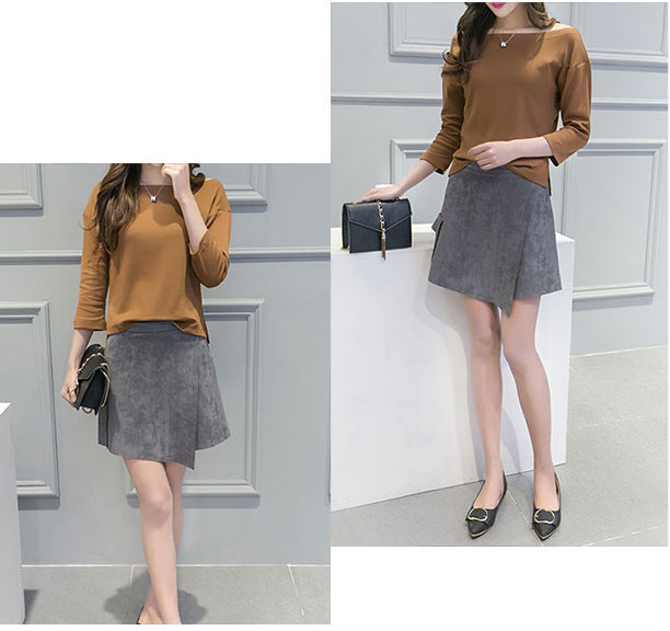 ZL786 Casual Top Coffee