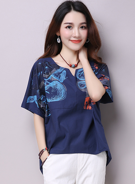 ZL792 Charming Top Navy