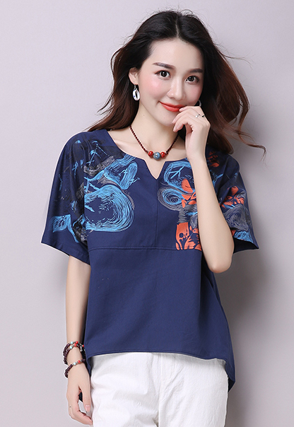 ZL792 Charming Top Navy