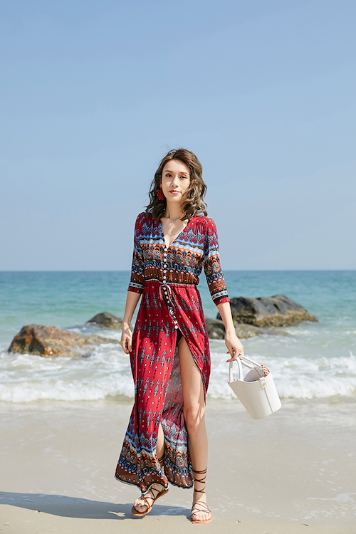 ZL797 Stylish Beachwear Red