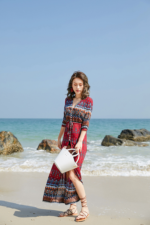 ZL797 Stylish Beachwear Red