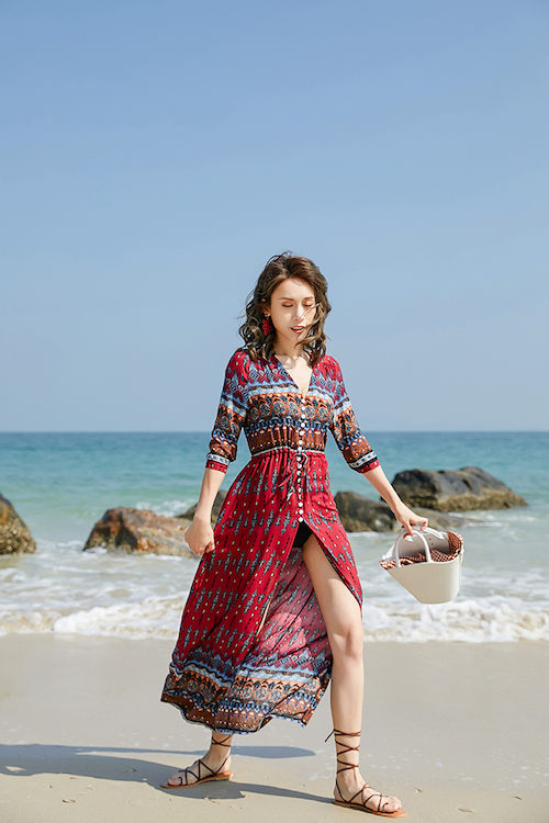 ZL797 Stylish Beachwear Red