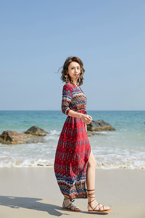 ZL797 Stylish Beachwear Red