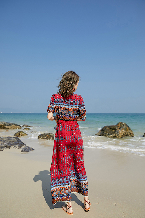 ZL797 Stylish Beachwear Red