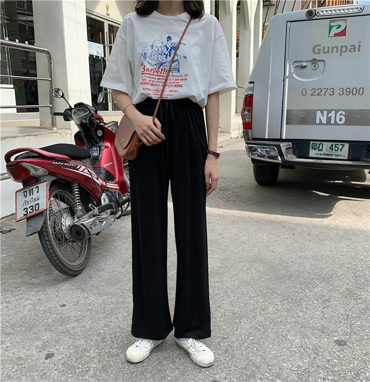FF-178 Casual Loose Pant Black