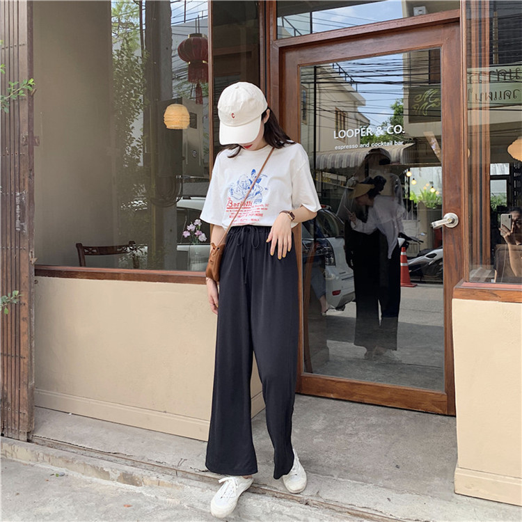 FF-178 Casual Loose Pant Black