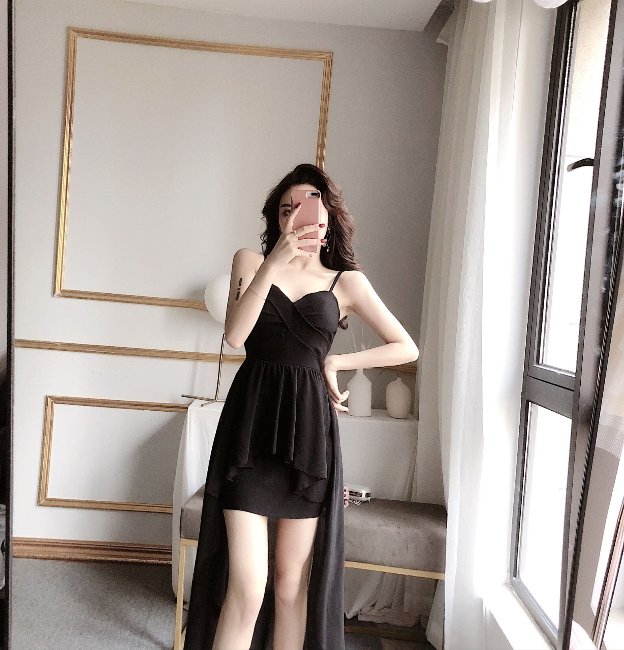 FF-186 Elegant Dress Black