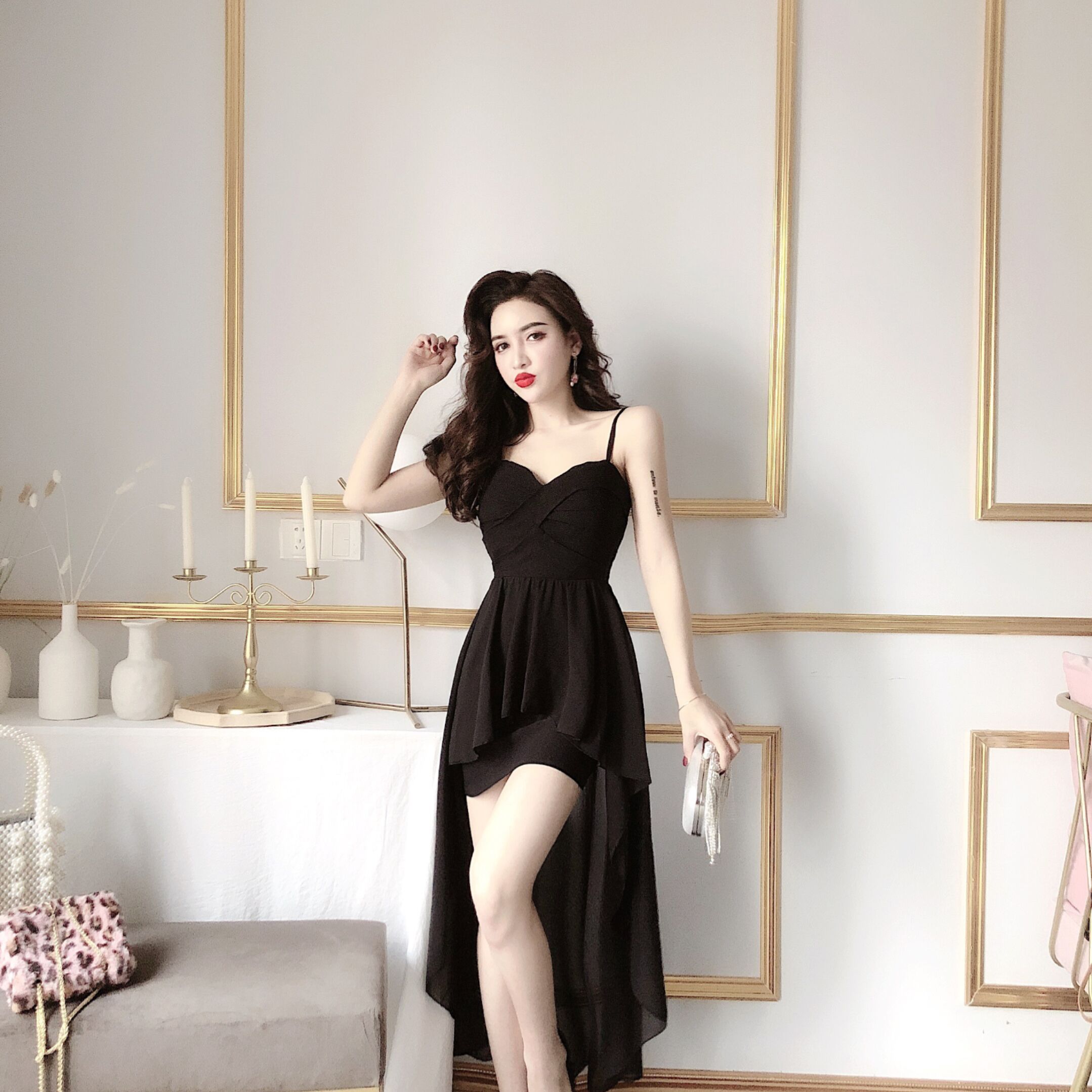FF-186 Elegant Dress Black