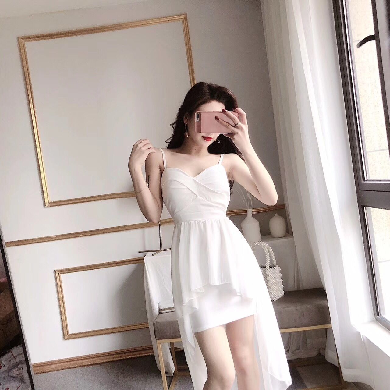 FF-186 Elegant Dress White