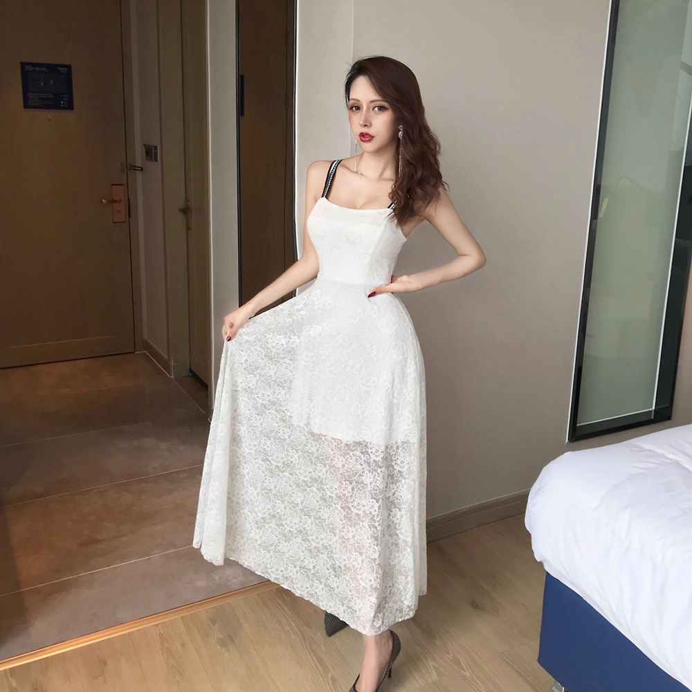 FF-187 Trendy Lace Dress White
