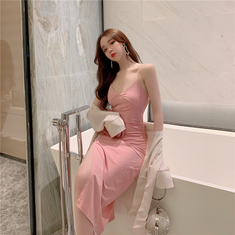 FF-190 Sweet Strap Dress Pink