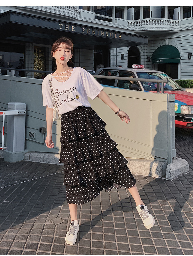 FF-192 Fashion Layer Skirt Polka Dot