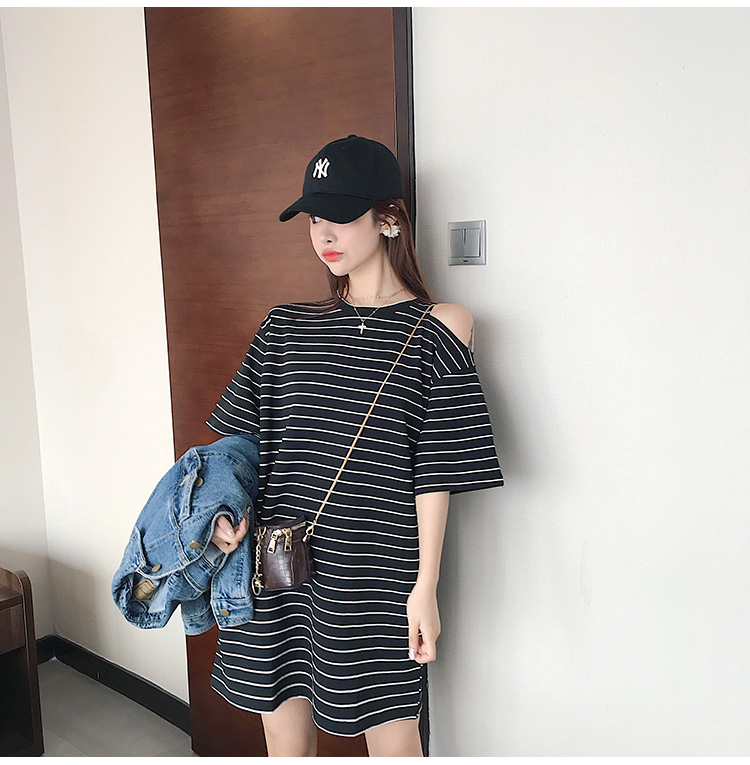 FF-202 Casual Stripe Top Black