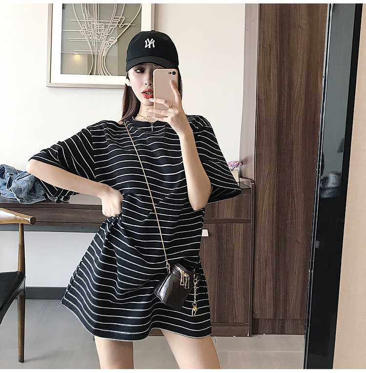 FF-202 Casual Stripe Top Black