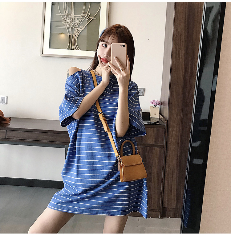 FF-202 Casual Stripe Top Blue