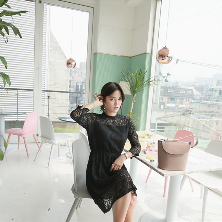 FF-209 Sweet Lace Dress Black