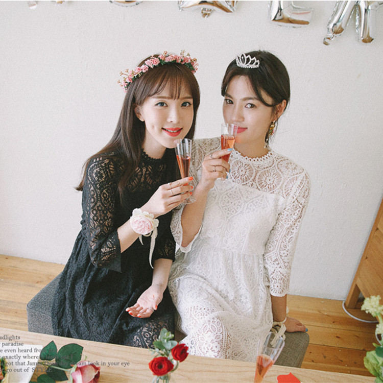 FF-209 Sweet Lace Dress Black