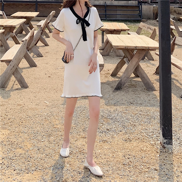FF-213 Pretty Ribbon Dress White