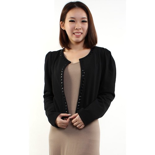 MH141 Trendy Cardigan Black