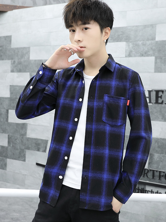 ST-686 Trendy Shirt Blue