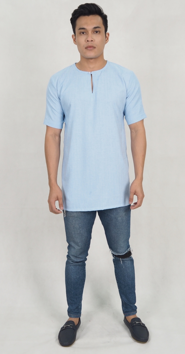 SW5184 Casual Top (Plus Size) Blue