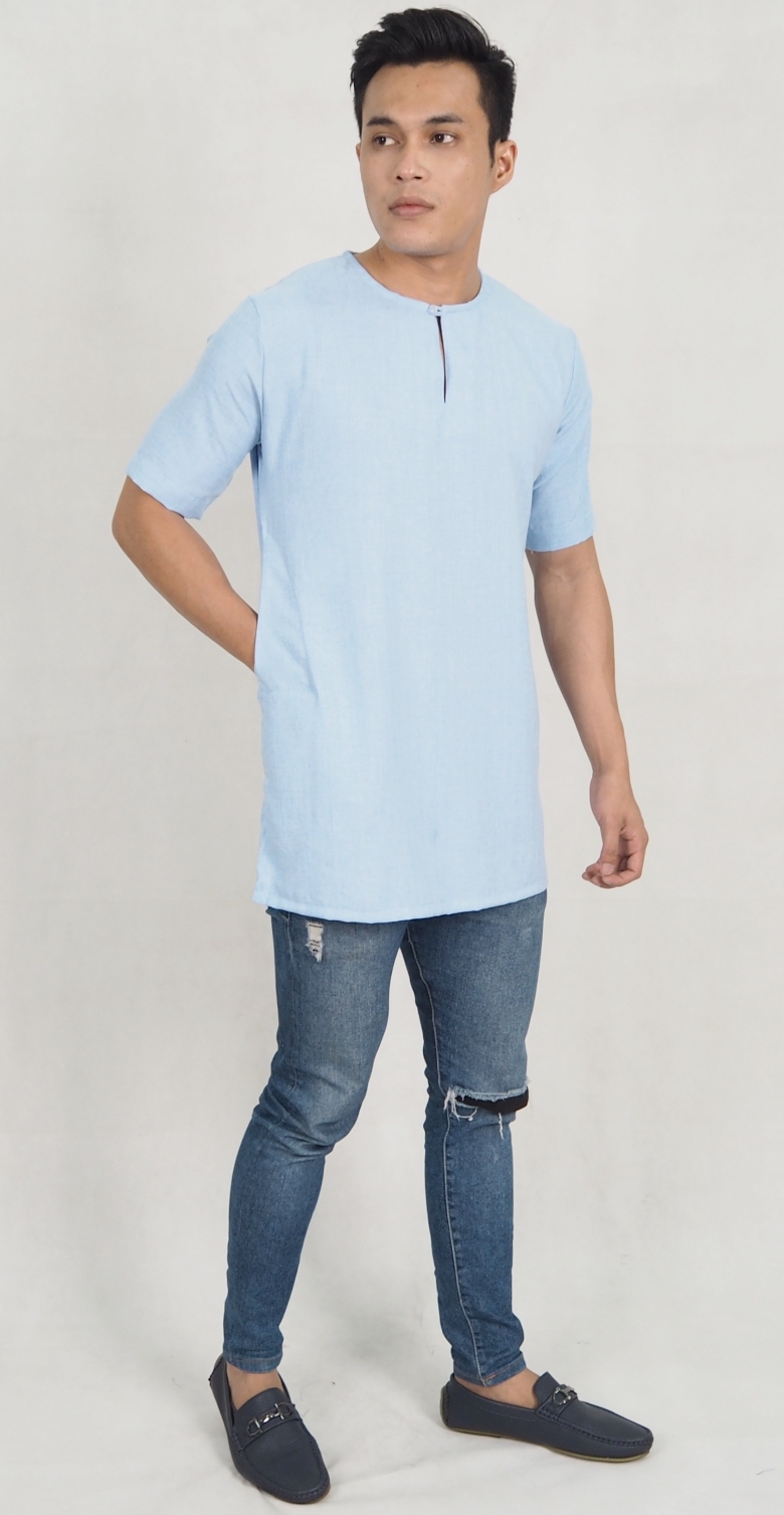 SW5185 Casual Top (Plus Size) Blue