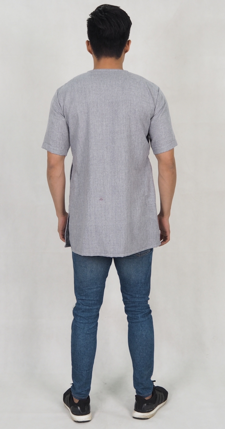 SW5185 Casual Top (Plus Size) Grey