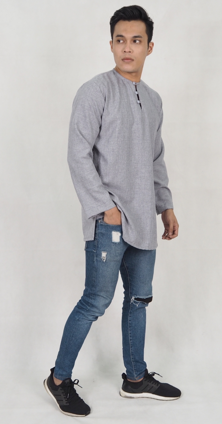 SW5187 Casual Top (Plus Size) Grey