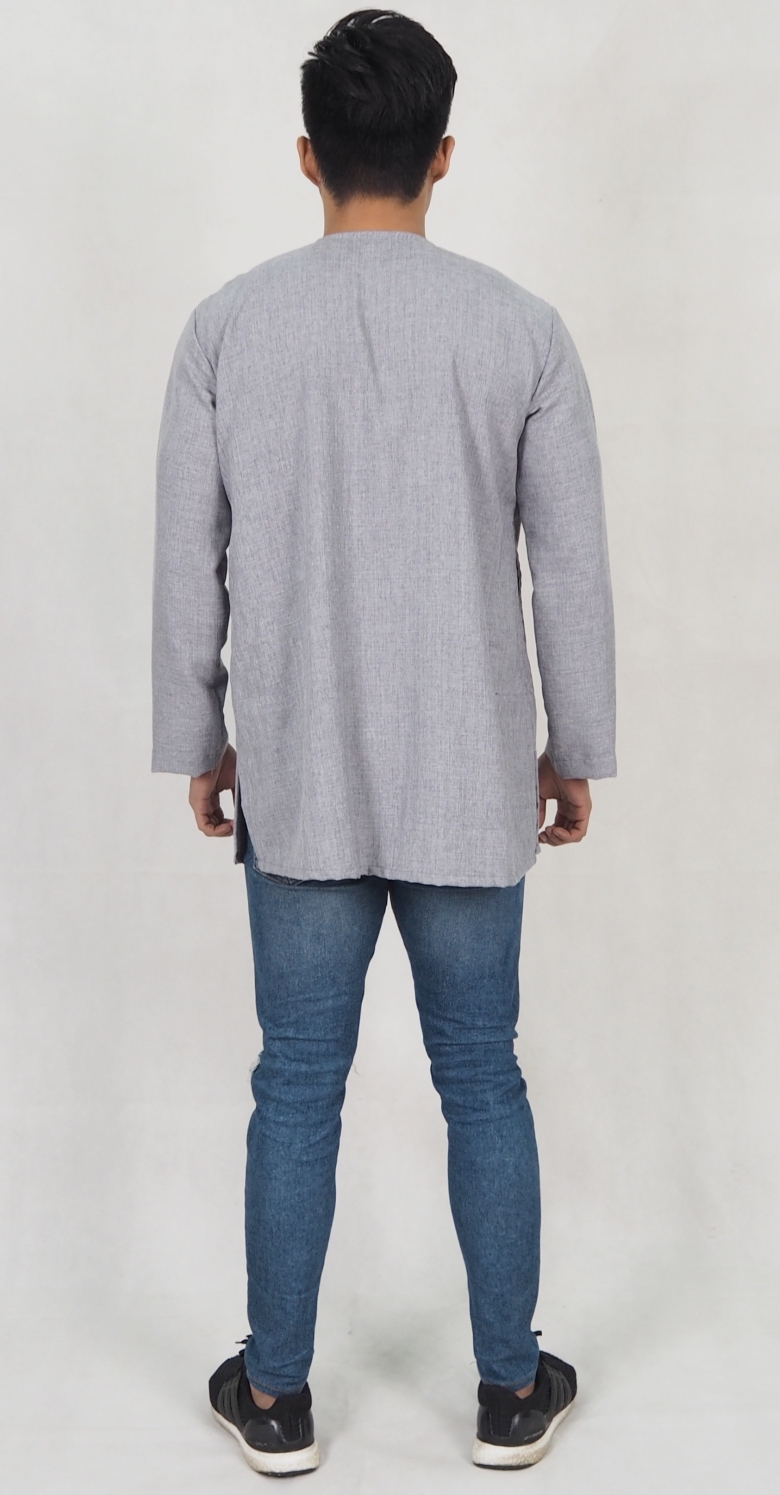 SW5187 Casual Top (Plus Size) Grey