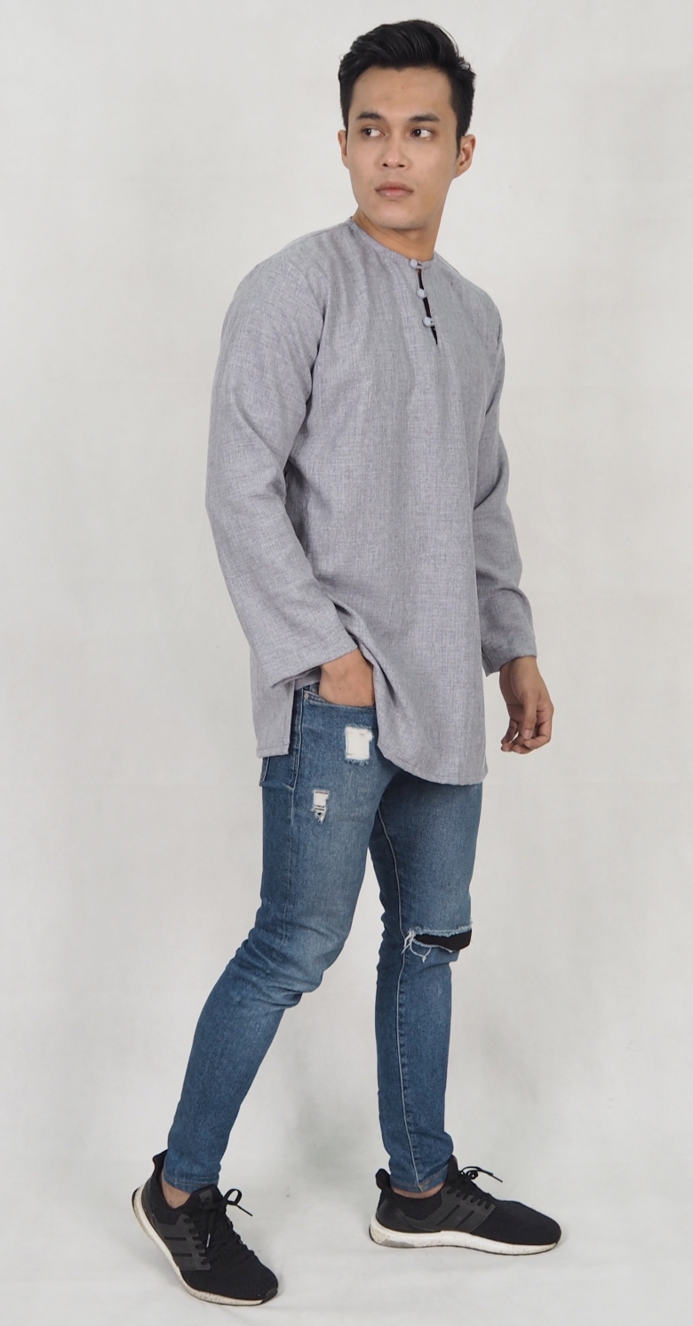 SW5188 Casual Top (Plus Size) Grey