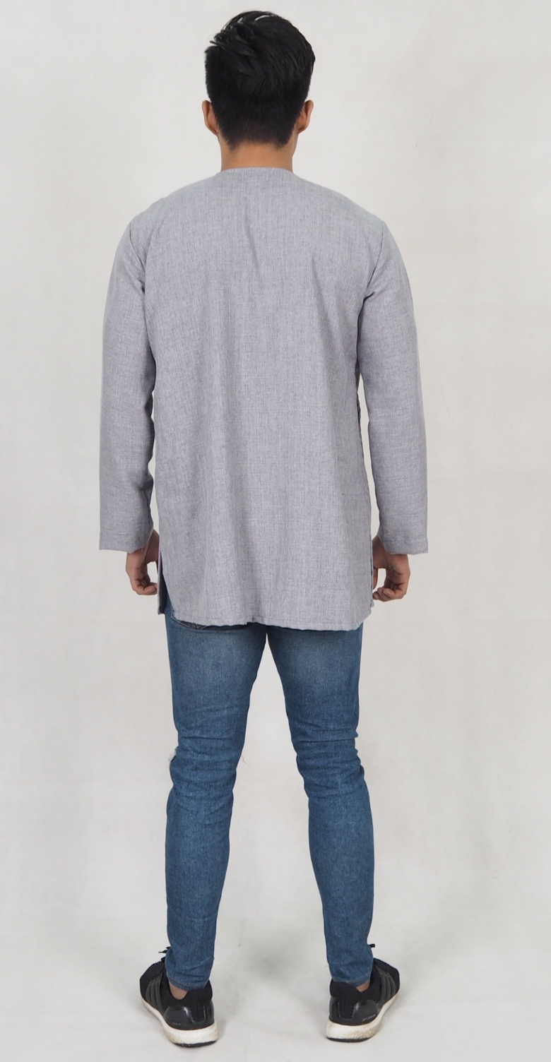 SW5188 Casual Top (Plus Size) Grey
